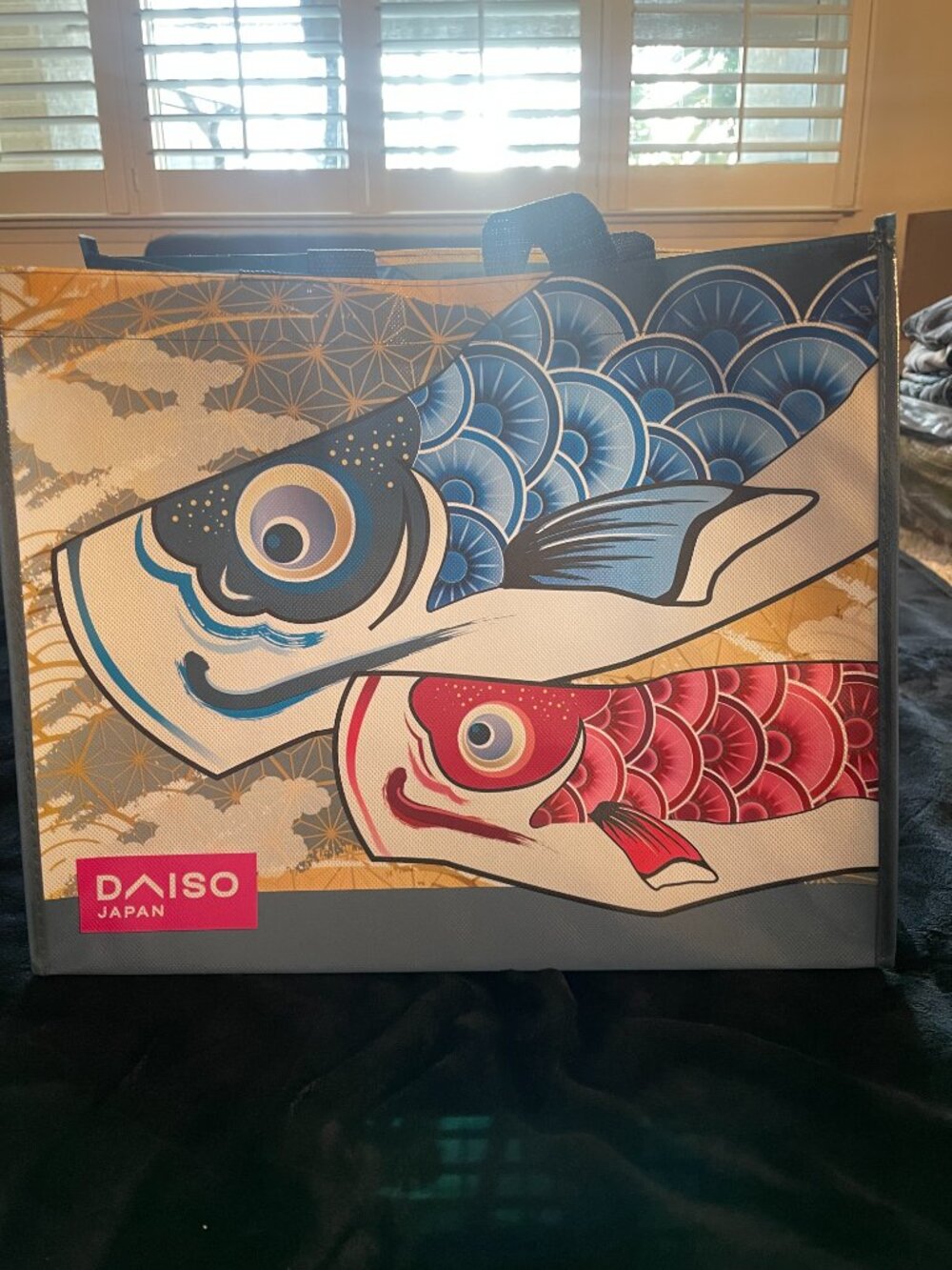 Daiso Koi Fish Tote – Japanese Art Reusable Bag - Picture 4 of 4